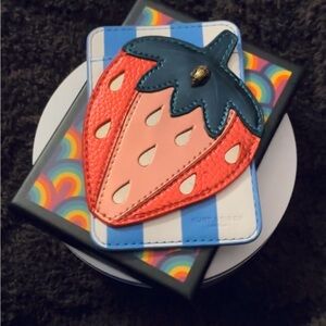 NWT and box Kurt Geiger Strawberry phone Card Holder